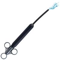 Черный шприц с тонким кончиком для введения геля Deep Shot Lubricant Launcher
